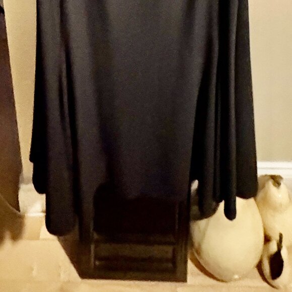 Black Classic Dress & ruffle scarf - Picture 6 of 6